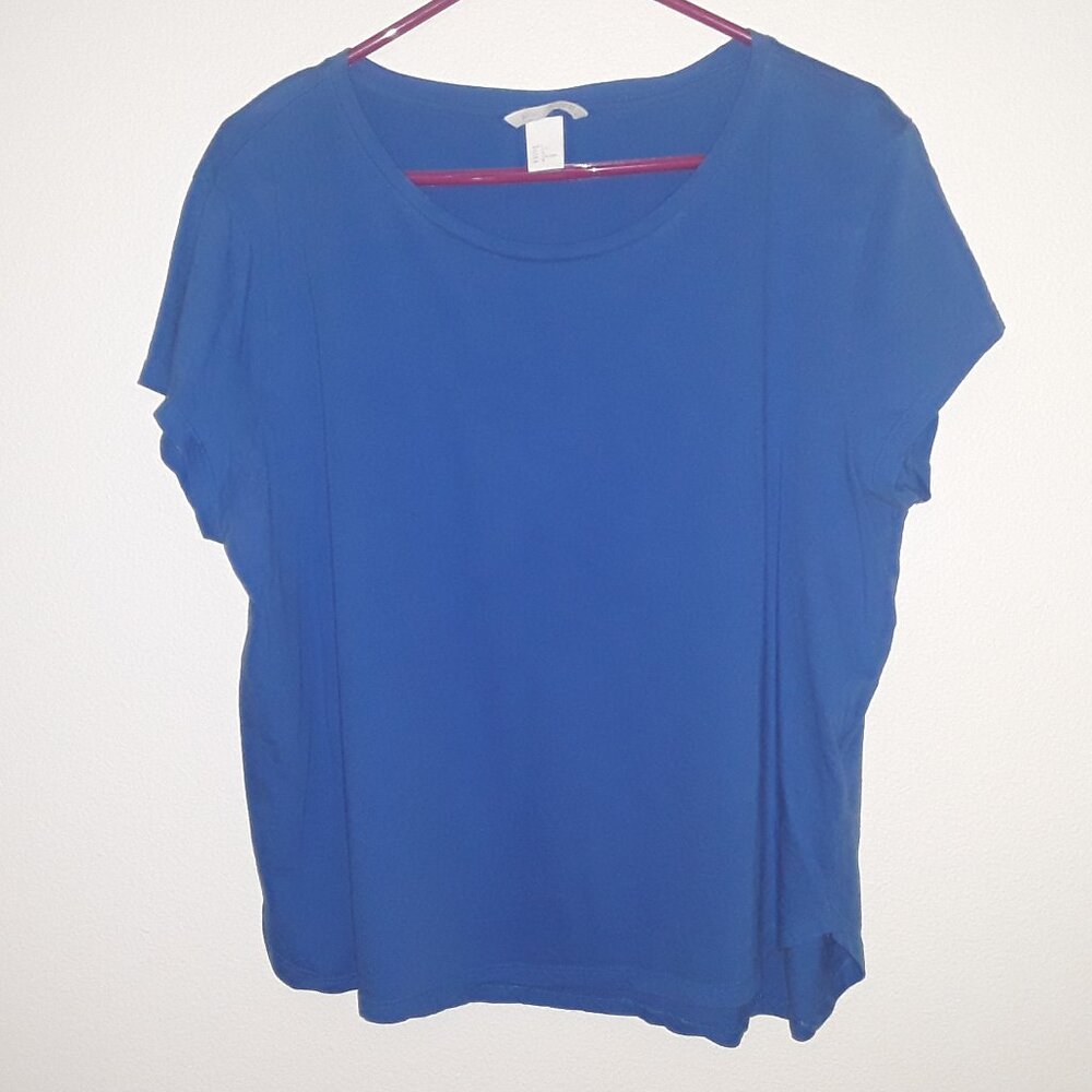 Basic H & M ladies large blue t-shirt